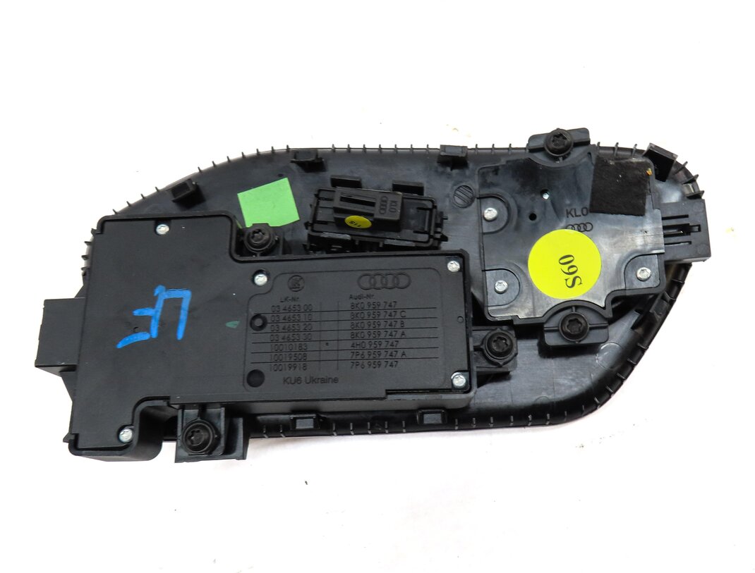 Thumbnail 4: 2011 AUDI A8 (D4 4H) FRONT LEFT DRIVER SEAT ADJUST SWITCH w/ MASSAGE (BLACK)