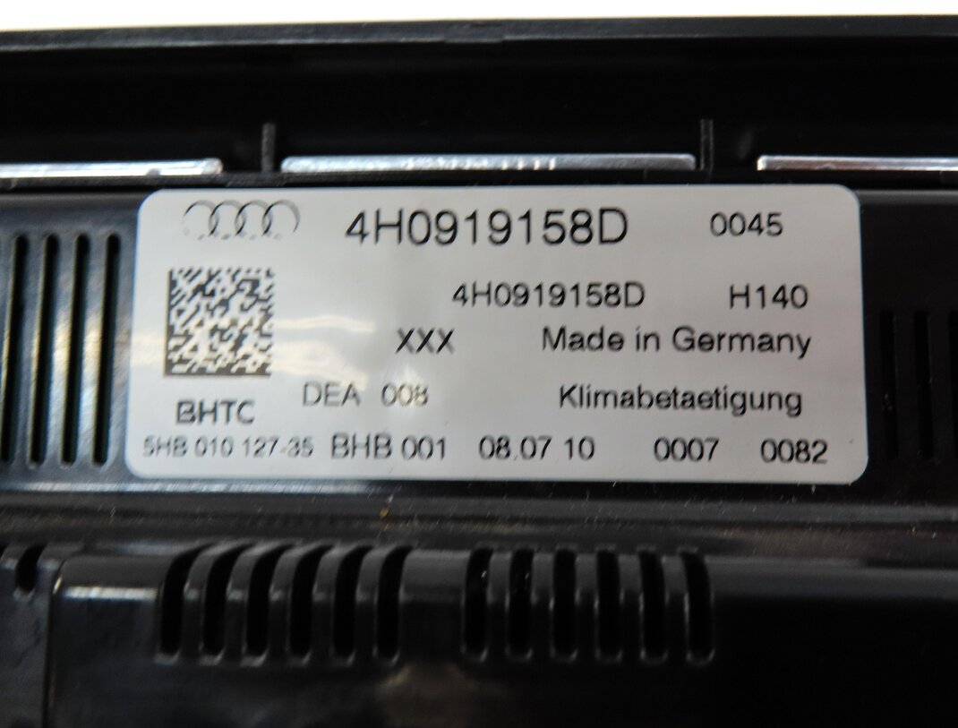 Thumbnail 6: 2011-2014 AUDI A8 S8 (D4 4H) REAR HEATER A/C TEMPERATURE CLIMATE CONTROL PANEL