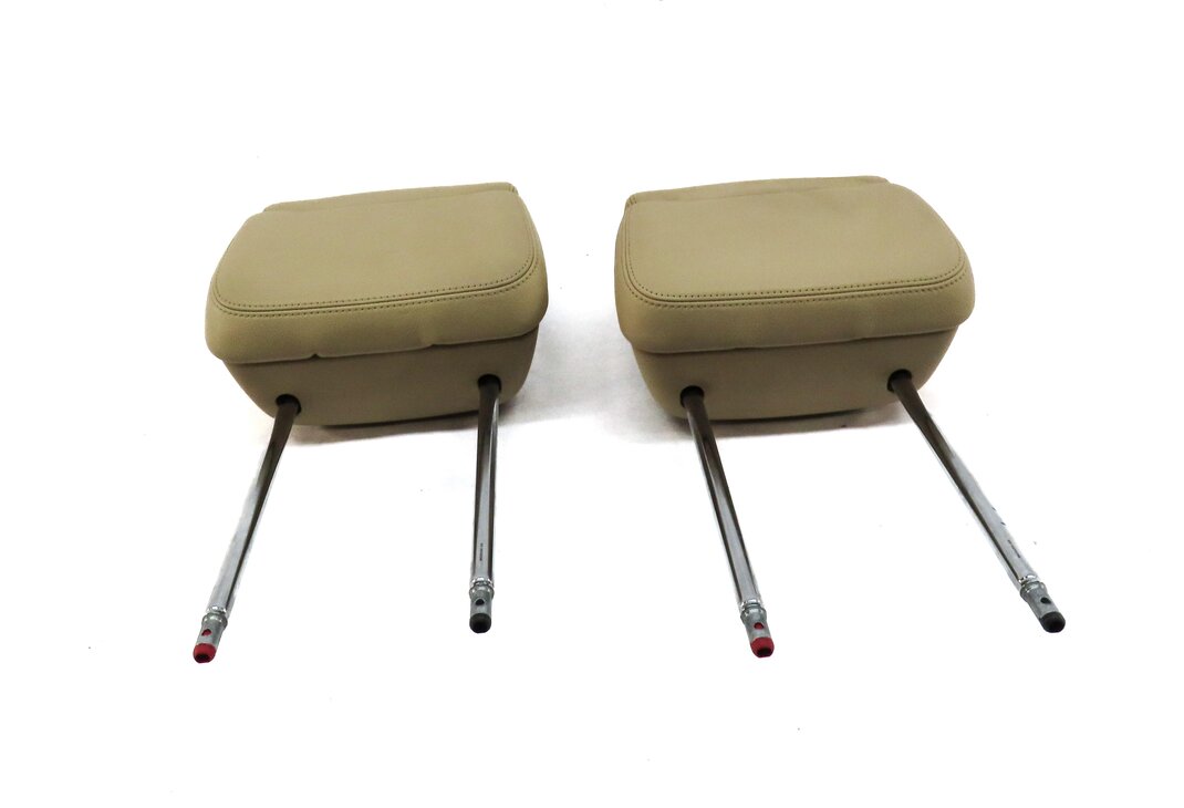11-15 AUDI A8 S8 (D4 4H) FRONT DRIVER & RIGHT PASSENGER SEAT HEADREST (BEIGE)