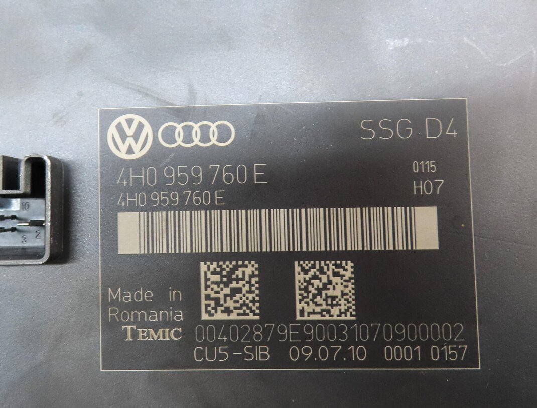 Thumbnail 4: 2011 AUDI A8 (D4 4H) FRONT LEFT DRIVER SEAT CONTROL MODULE 4H0959760E