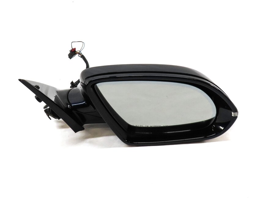 11-14 AUDI A8 S8 (D4 4H) RIGHT P-FOLD LANE KEEP BLIND HEATED DOOR MIRROR (BLUE)
