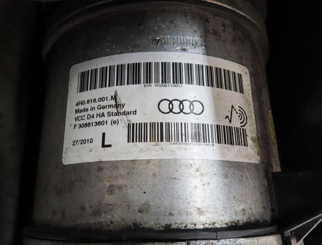 Thumbnail 8: 2011-2018 AUDI A8 S8 (D4 4H) LEFT DRIVER REAR AIR SUSPENSION SHOCK STRUT