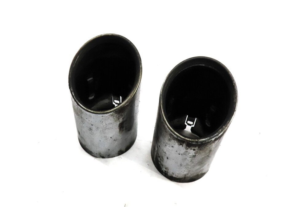 2017-2020 AUDI A4 (B9 8W) LEFT & RIGHT REAR MUFFLER PIPE TRIM EXHAUST TIP SET-2