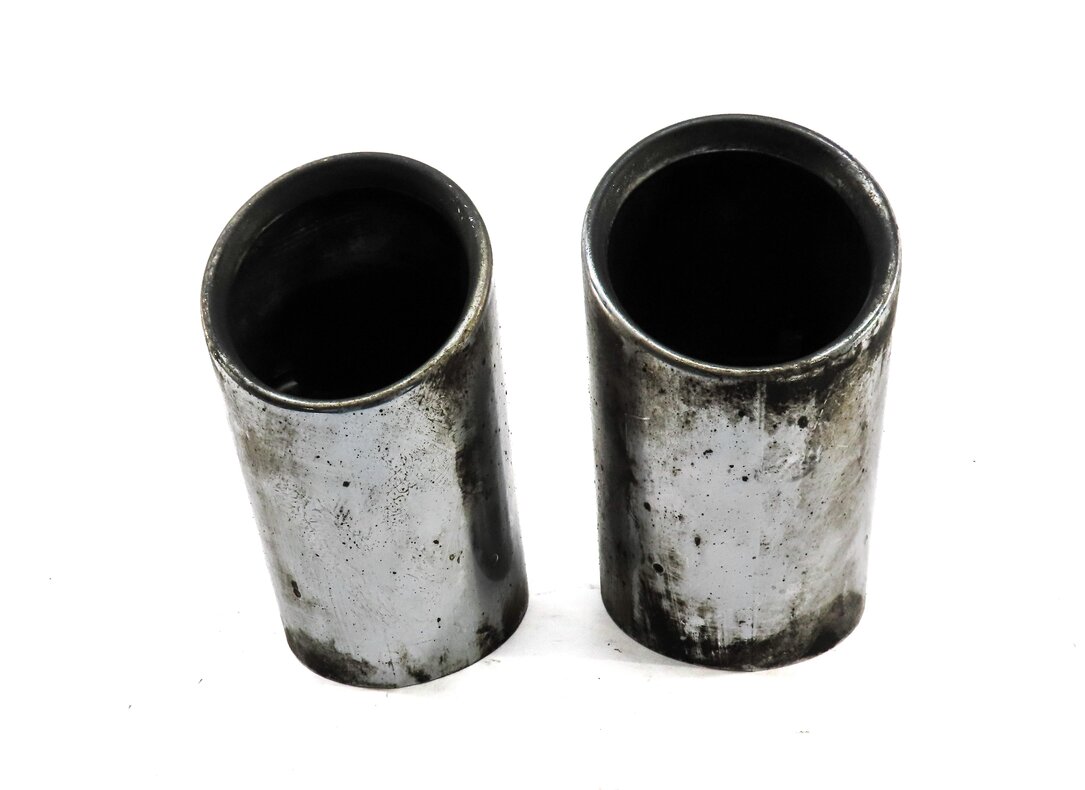 Thumbnail 3: 2017-2020 AUDI A4 (B9 8W) LEFT & RIGHT REAR MUFFLER PIPE TRIM EXHAUST TIP SET-2