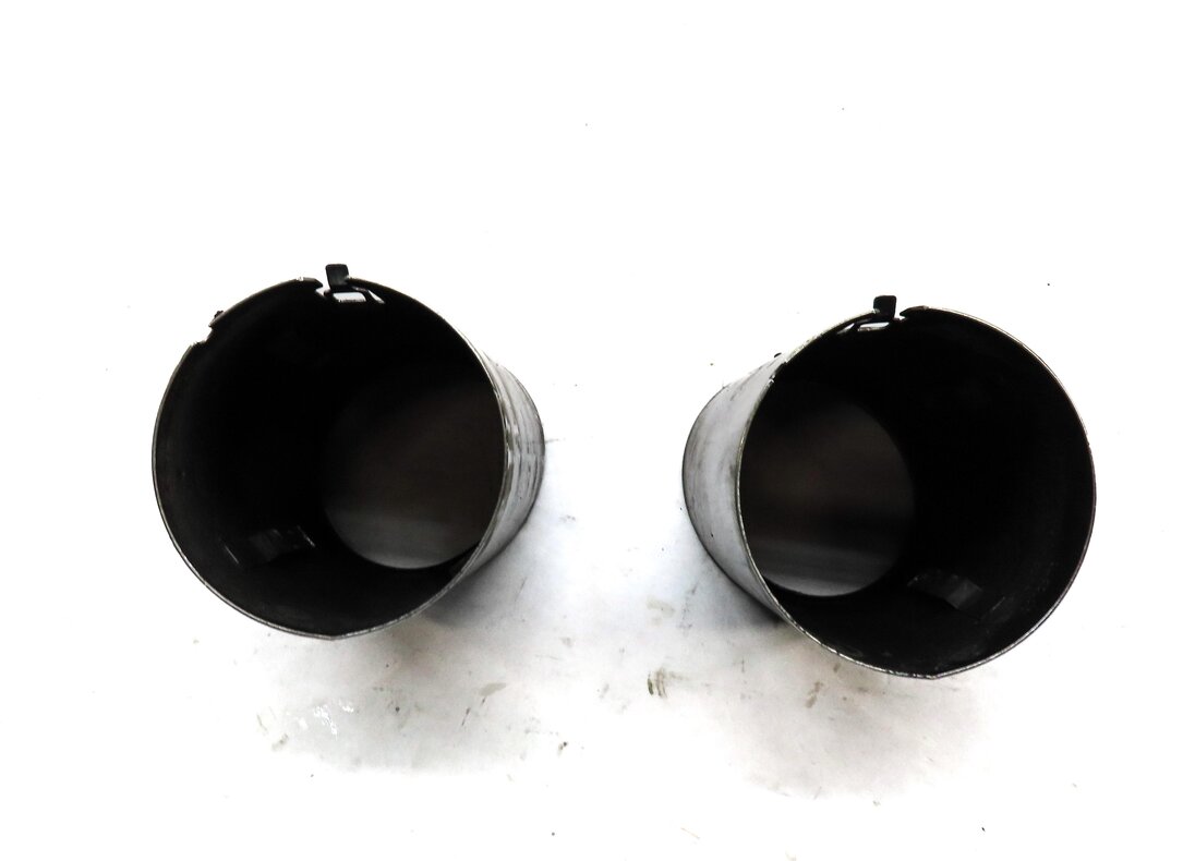 Thumbnail 4: 2017-2020 AUDI A4 (B9 8W) LEFT & RIGHT REAR MUFFLER PIPE TRIM EXHAUST TIP SET-2