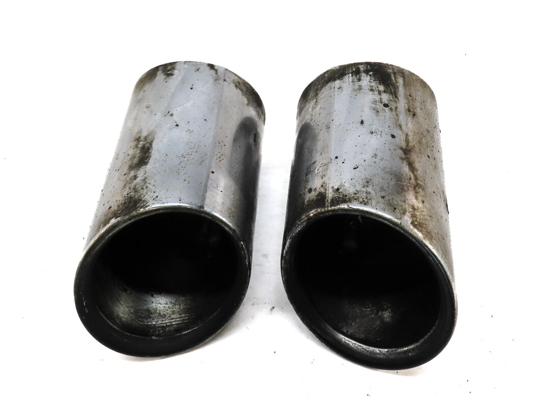 Thumbnail 5: 2017-2020 AUDI A4 (B9 8W) LEFT & RIGHT REAR MUFFLER PIPE TRIM EXHAUST TIP SET-2