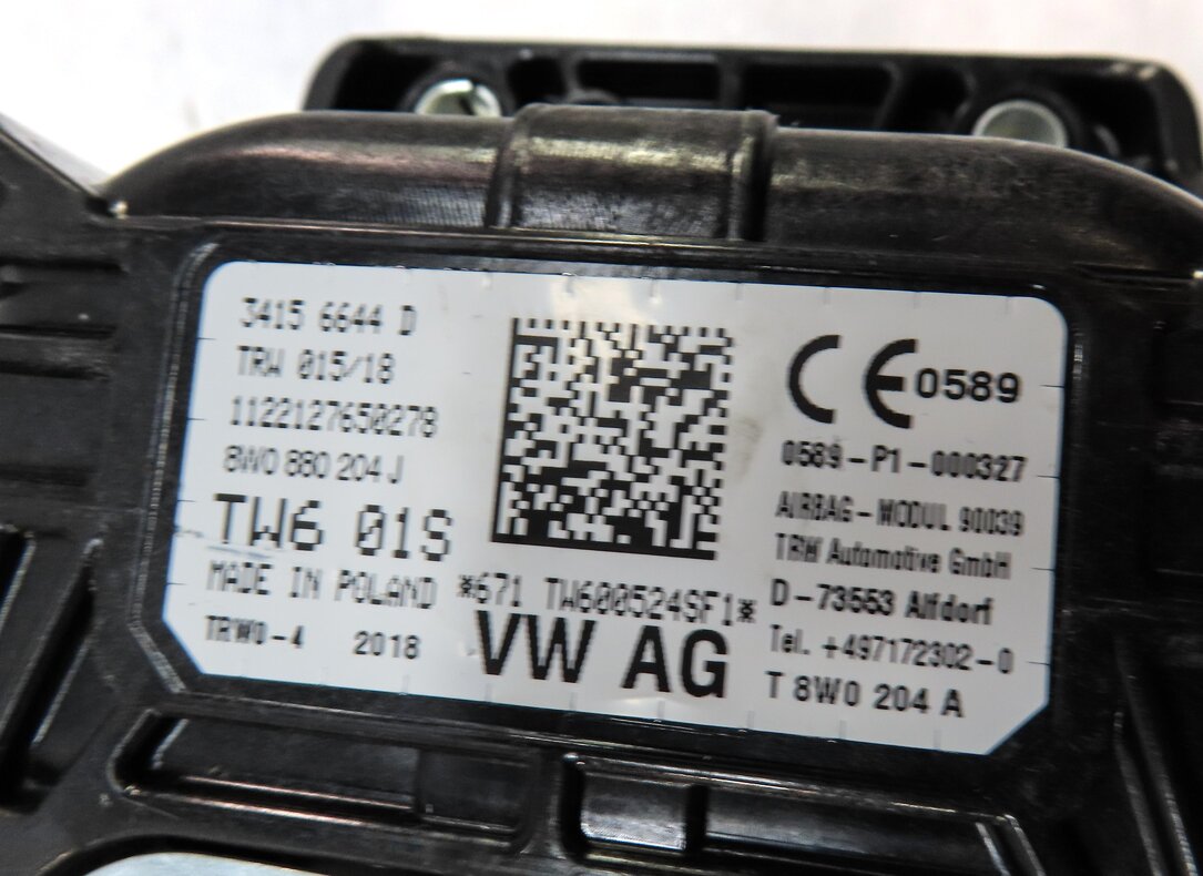 Thumbnail 6: 2017-2018 AUDI A4 ALLROAD (B9 8W) RIGHT FRONT PASSENGER DASH AIRBAG SRS