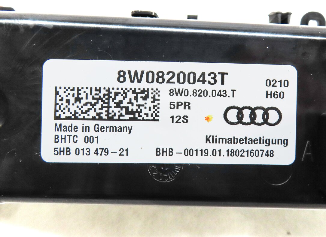 Thumbnail 6: 17-20 AUDI A4 A5 Q5 S5 SQ5 (B9 FY 8W 8W6 80A) FRONT TEMPERATURE CLIMATE CONTROL