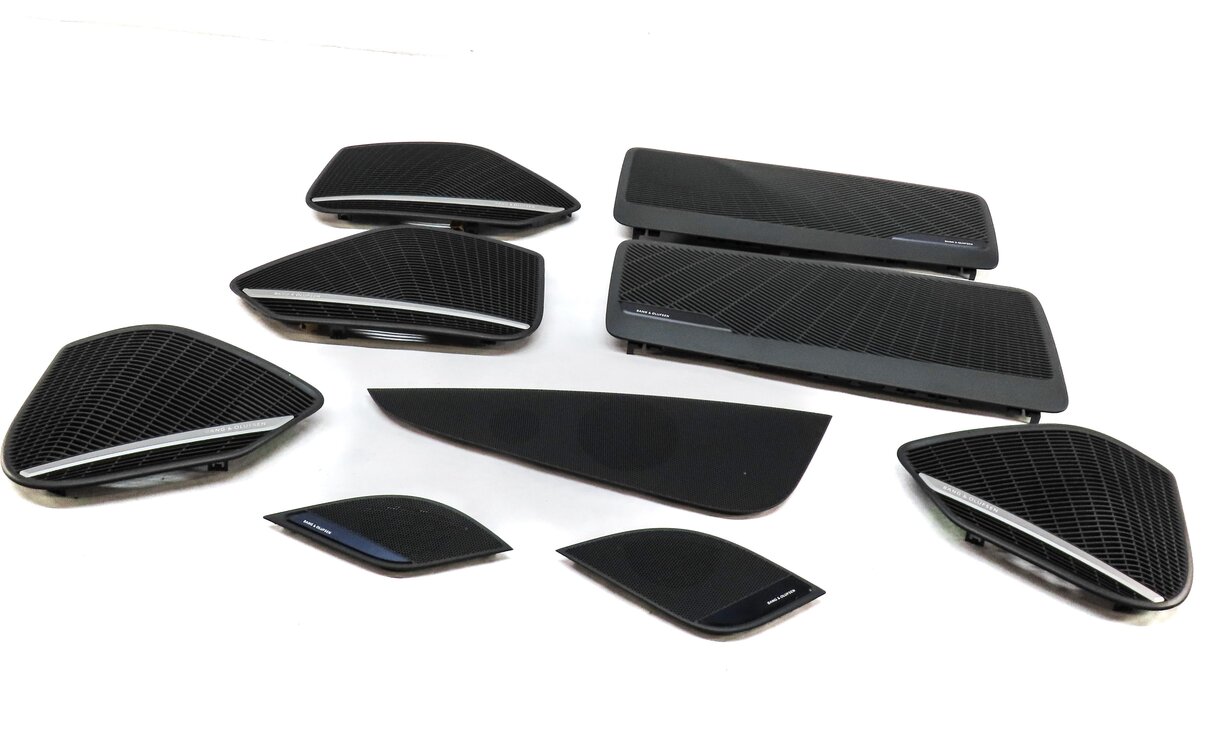 Thumbnail 11: 2018 AUDI A4 (B9 8W) FRONT REAR BANG & OLUFSEN SPEAKER COVER GRILLE SET 9 (GRAY)