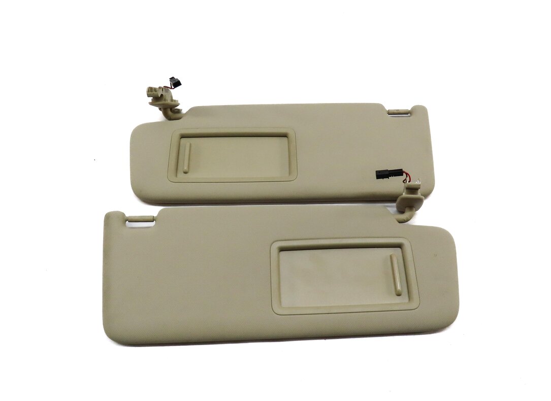 Thumbnail 2: 17-19 AUDI A4 (B9 8W) FRONT LEFT & RIGHT SUNVISOR SUN VISOR SHADE SET (BEIGE)