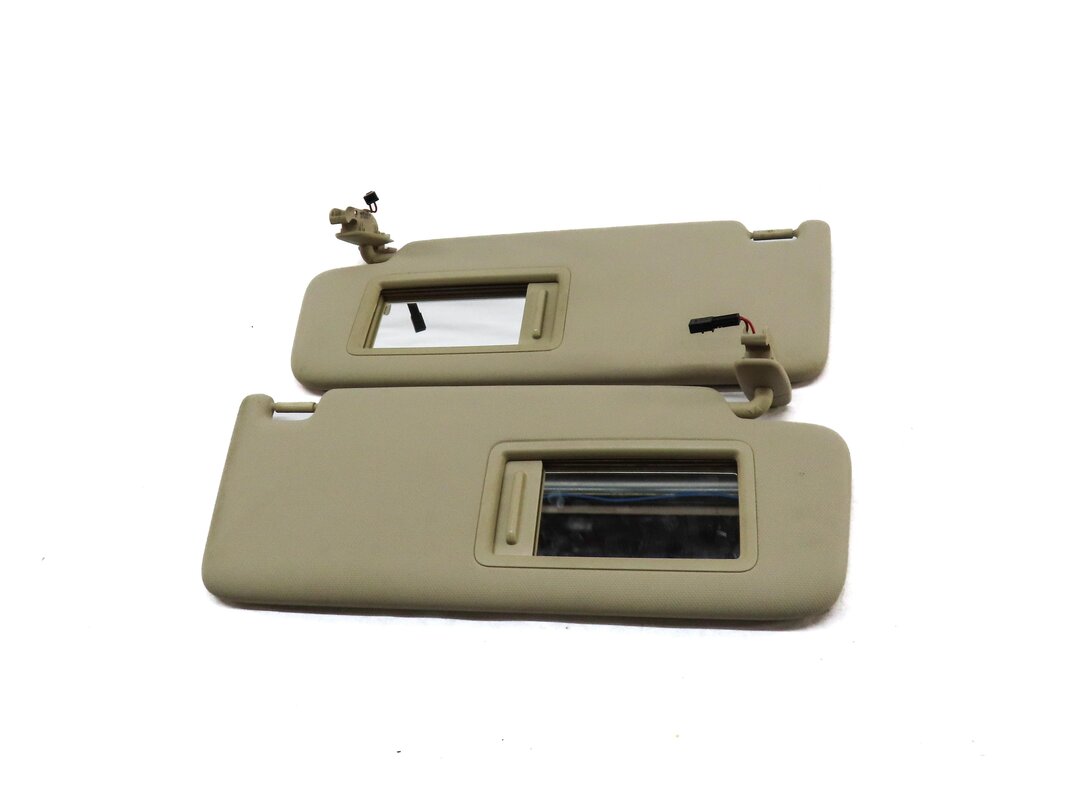 Thumbnail 3: 17-19 AUDI A4 (B9 8W) FRONT LEFT & RIGHT SUNVISOR SUN VISOR SHADE SET (BEIGE)