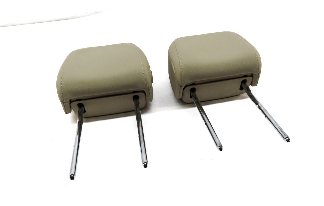 17-19 AUDI A4 A5 S5 B9 MLB FRONT LEFT DRIVER RIGHT PASSENGER HEADREST SET2 BEIGE