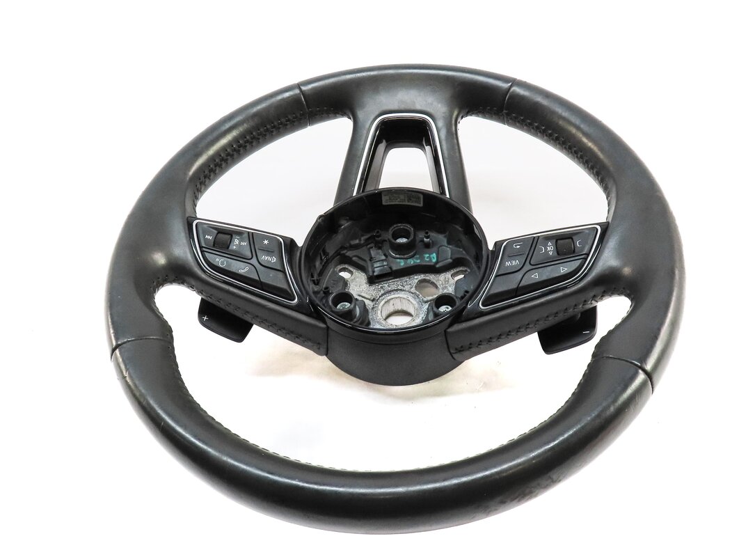Thumbnail 5: 2018 AUDI A4 (B9 8W) DRIVER 3 SPOKE NON SPORT STEERING WHEEL w/ SWITCHES PADDLES