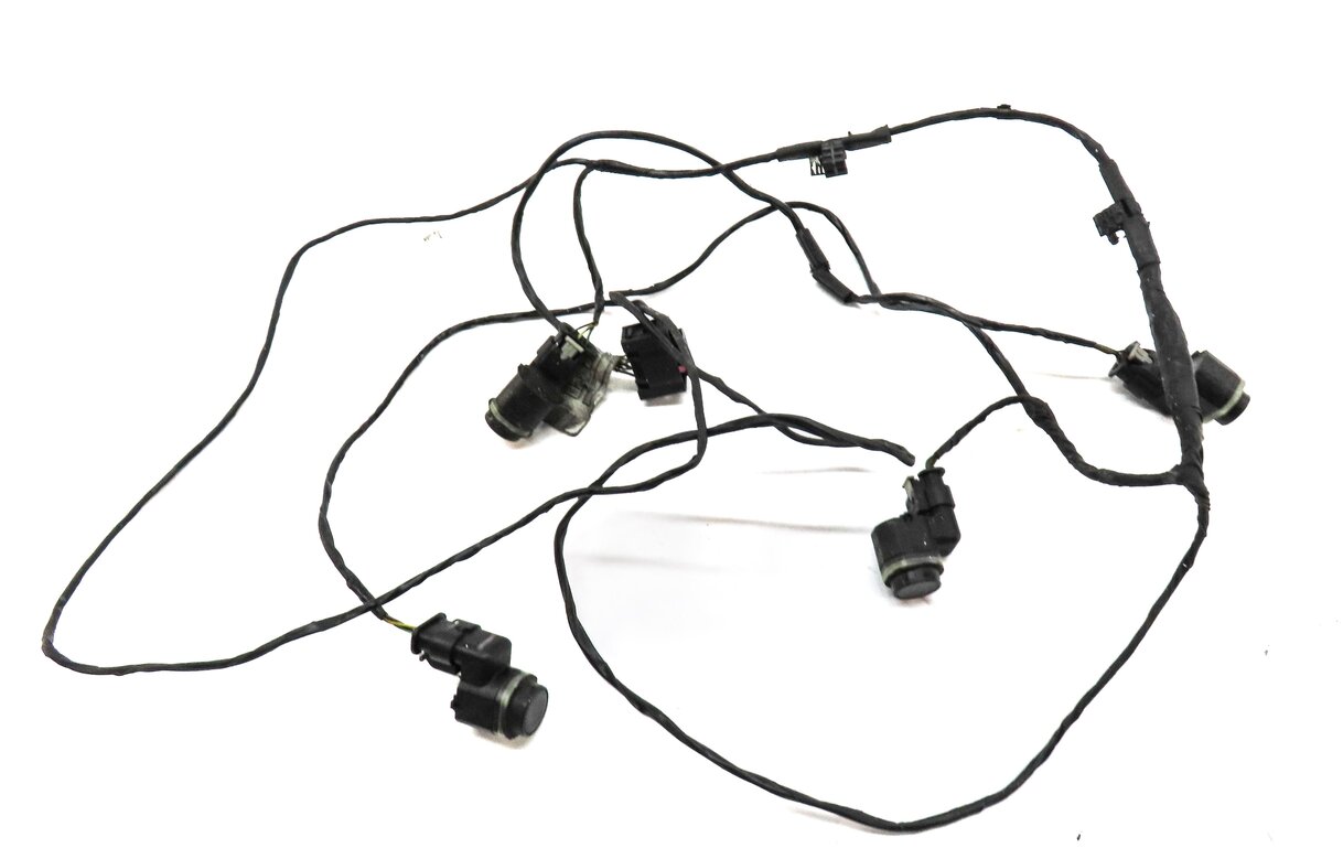 Thumbnail 3: 2012 BMW X5 (E70) REAR PARK ASSIST PDC SENSOR SET4 (BLACK) w/ WIRING HARNESS