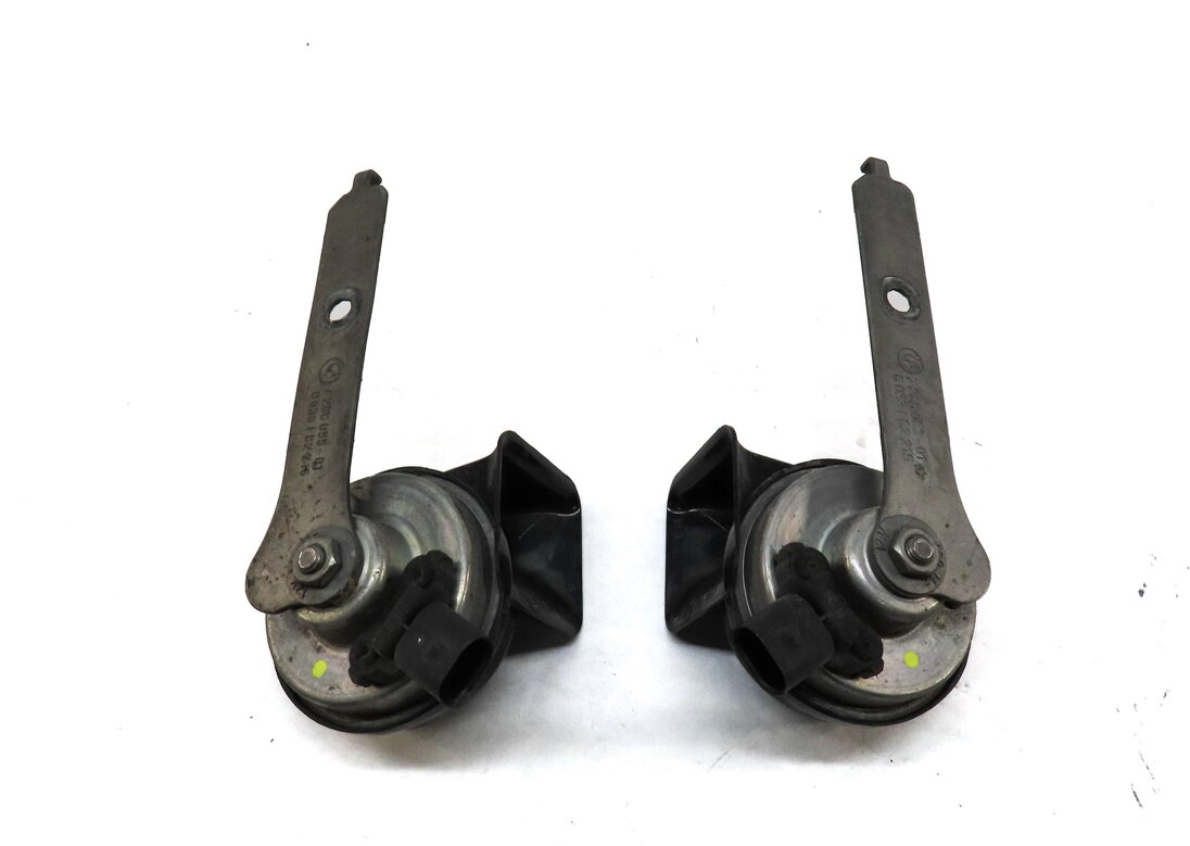 Thumbnail 4: 2010-2014 BMW X5 X6 (E70 E71) HIGH & LOW TONE SAFETY HORN SET-2