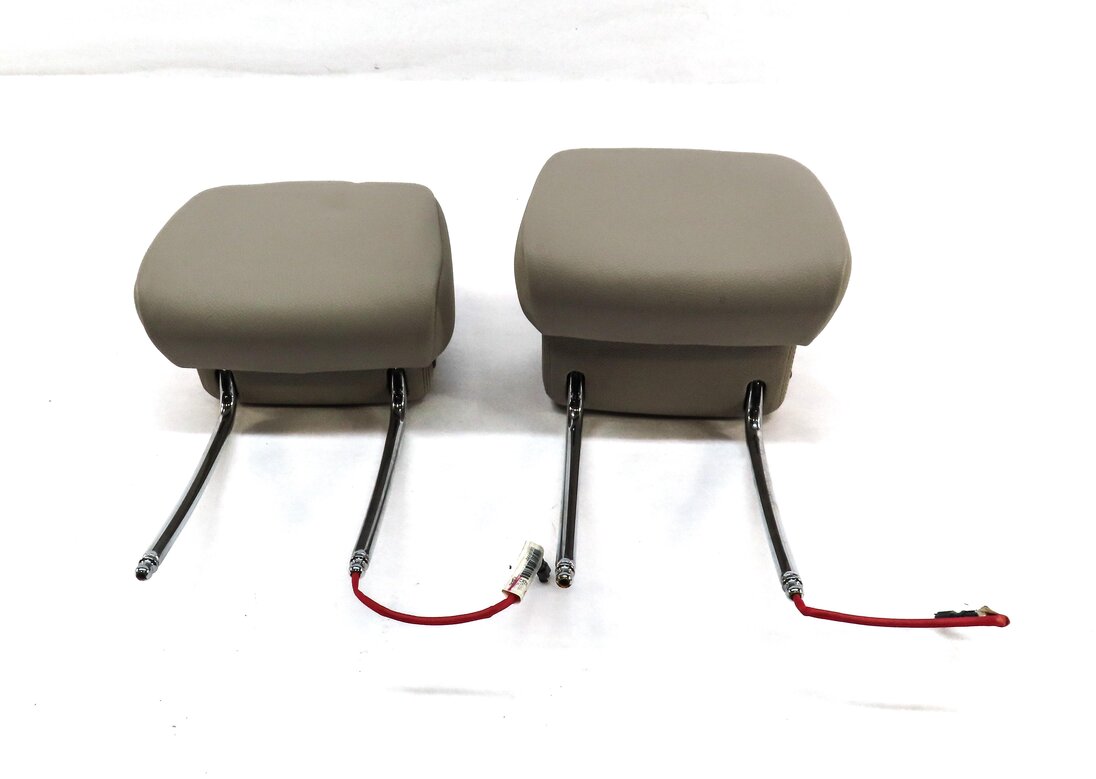 Thumbnail 2: 10-14 BMW X5 X6 (E70 E71) FRONT LEFT & RIGHT SPORT HEADREST SET 2 (OYSTER BEIGE)