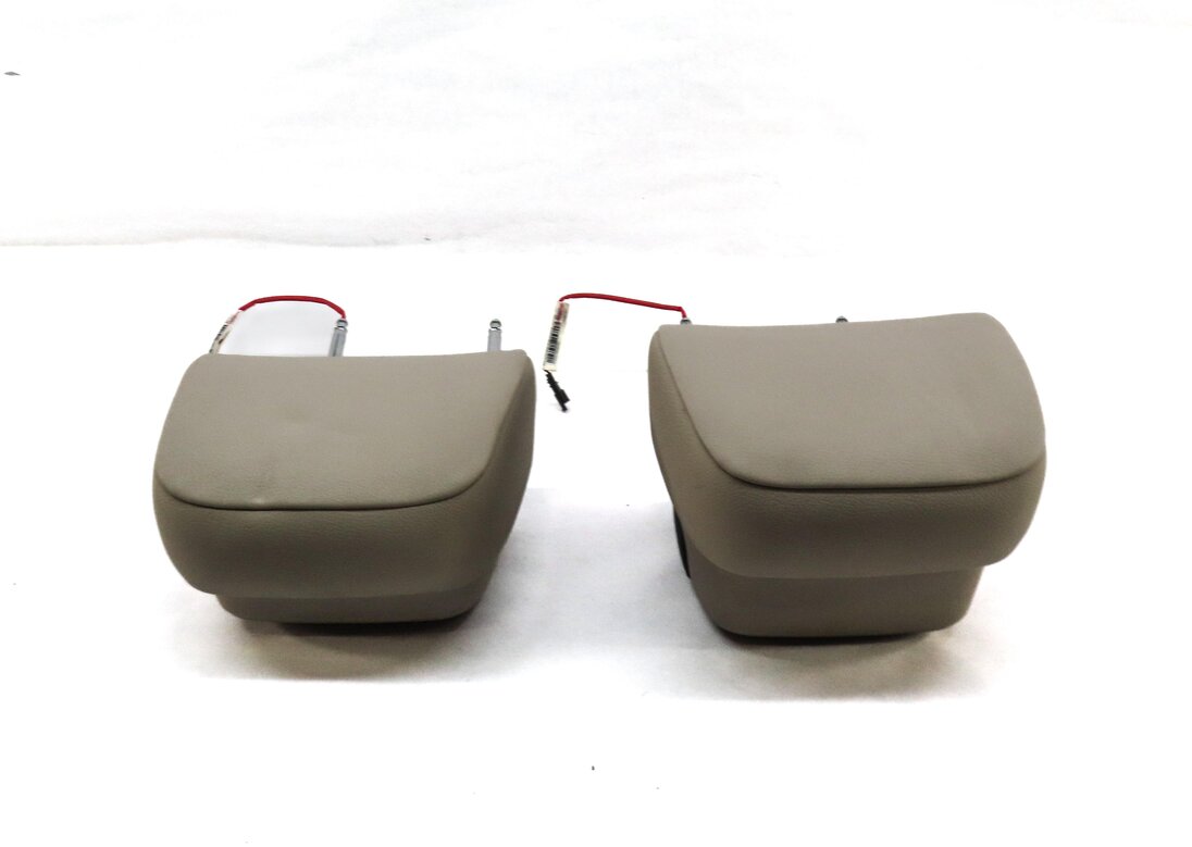 Thumbnail 3: 10-14 BMW X5 X6 (E70 E71) FRONT LEFT & RIGHT SPORT HEADREST SET 2 (OYSTER BEIGE)