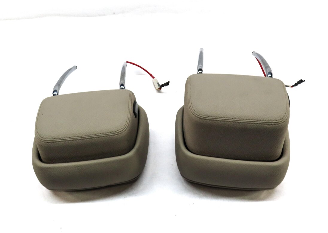 Thumbnail 4: 10-14 BMW X5 X6 (E70 E71) FRONT LEFT & RIGHT SPORT HEADREST SET 2 (OYSTER BEIGE)
