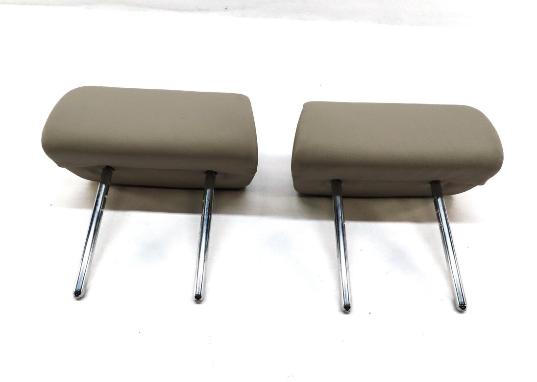 Thumbnail 2: 10-13 BMW X5 (E70) REAR LEFT & RIGHT 2ND ROW SEAT HEADREST SET 2 (OYSTER BEIGE)
