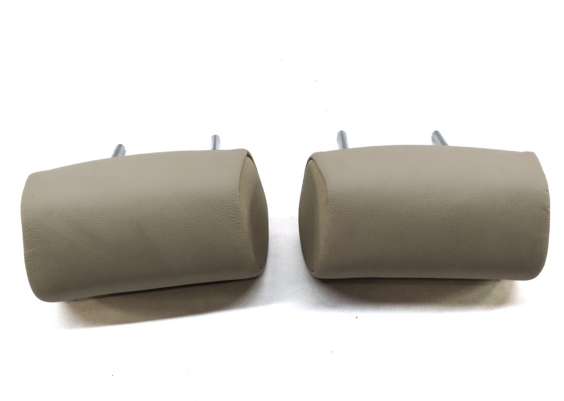 Thumbnail 4: 10-13 BMW X5 (E70) REAR LEFT & RIGHT 2ND ROW SEAT HEADREST SET 2 (OYSTER BEIGE)