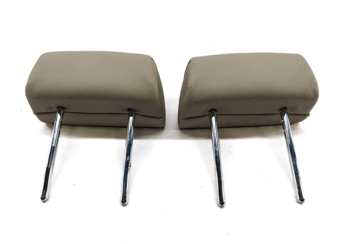 Thumbnail 5: 10-13 BMW X5 (E70) REAR LEFT & RIGHT 2ND ROW SEAT HEADREST SET 2 (OYSTER BEIGE)