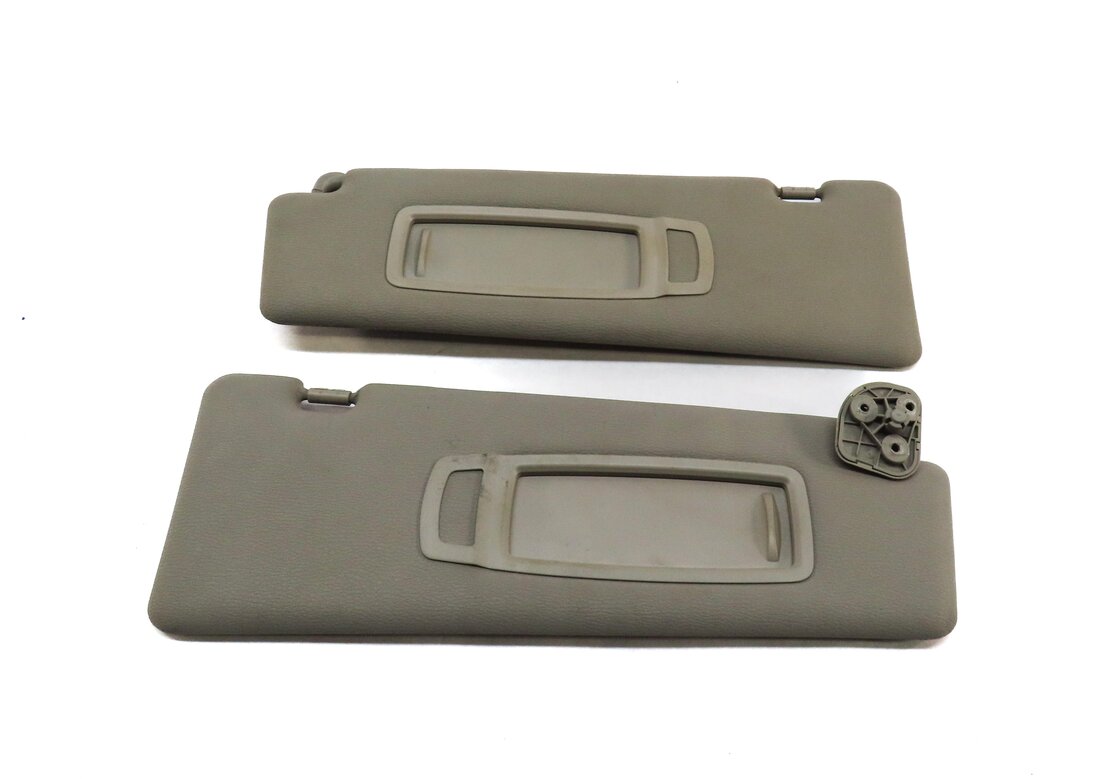 Thumbnail 2: 07-13 BMW X5 X5M (E70) FRONT LEFT & RIGHT SUN VISOR SUNVISOR SHADE SET-2 OYSTER