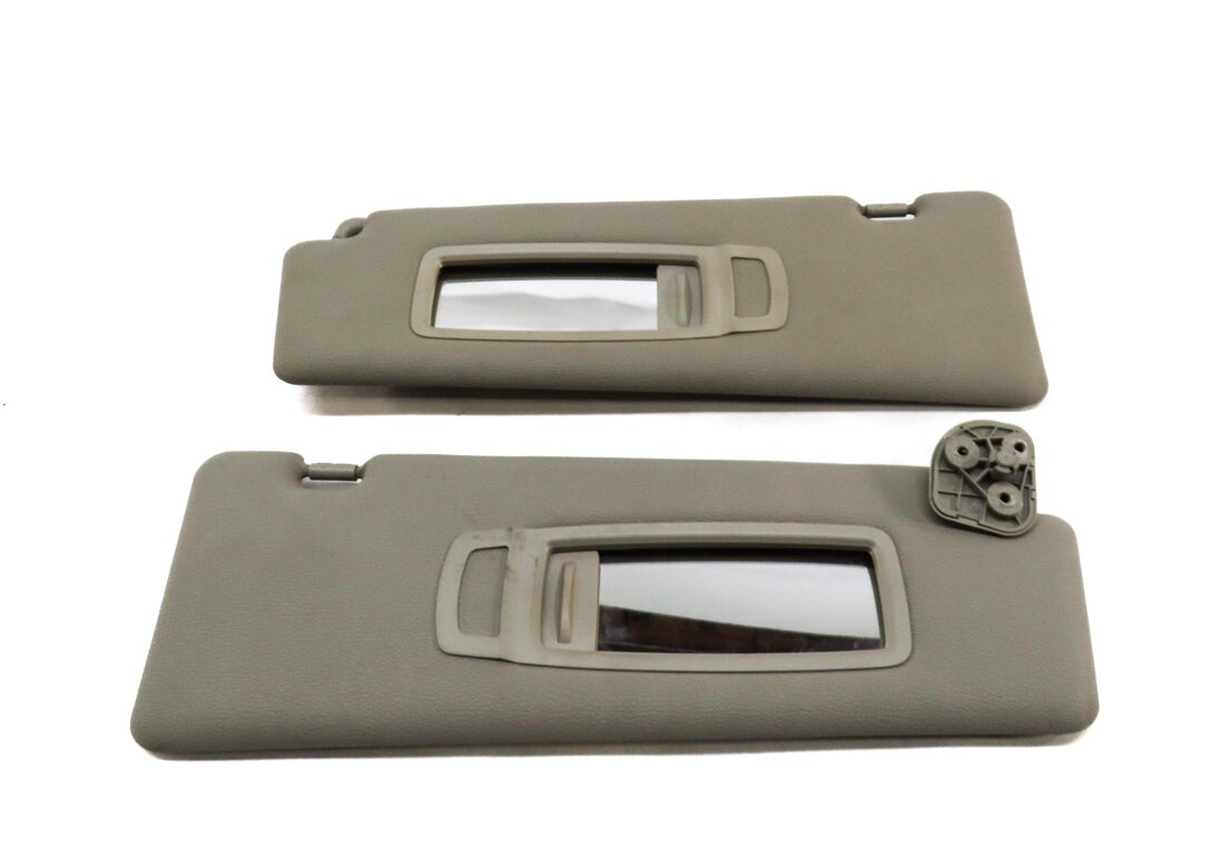 Thumbnail 3: 07-13 BMW X5 X5M (E70) FRONT LEFT & RIGHT SUN VISOR SUNVISOR SHADE SET-2 OYSTER