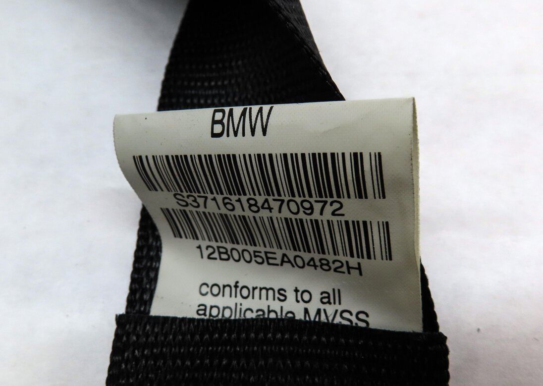 Thumbnail 10: 2012 BMW X5 (E70) REAR LEFT RIGHT & CENTER 2ND ROW SEATBELT RETRACTOR SET3 BLACK