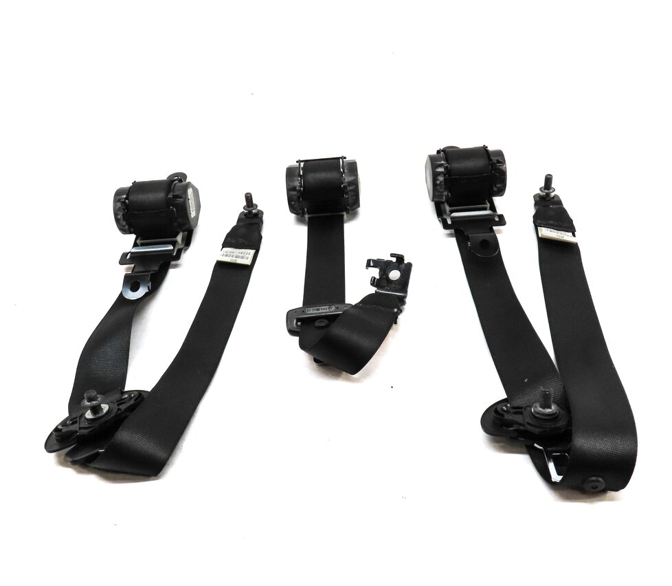 Thumbnail 2: 2012 BMW X5 (E70) REAR LEFT RIGHT & CENTER 2ND ROW SEATBELT RETRACTOR SET3 BLACK