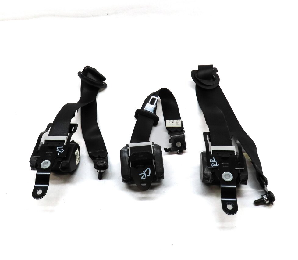 Thumbnail 3: 2012 BMW X5 (E70) REAR LEFT RIGHT & CENTER 2ND ROW SEATBELT RETRACTOR SET3 BLACK