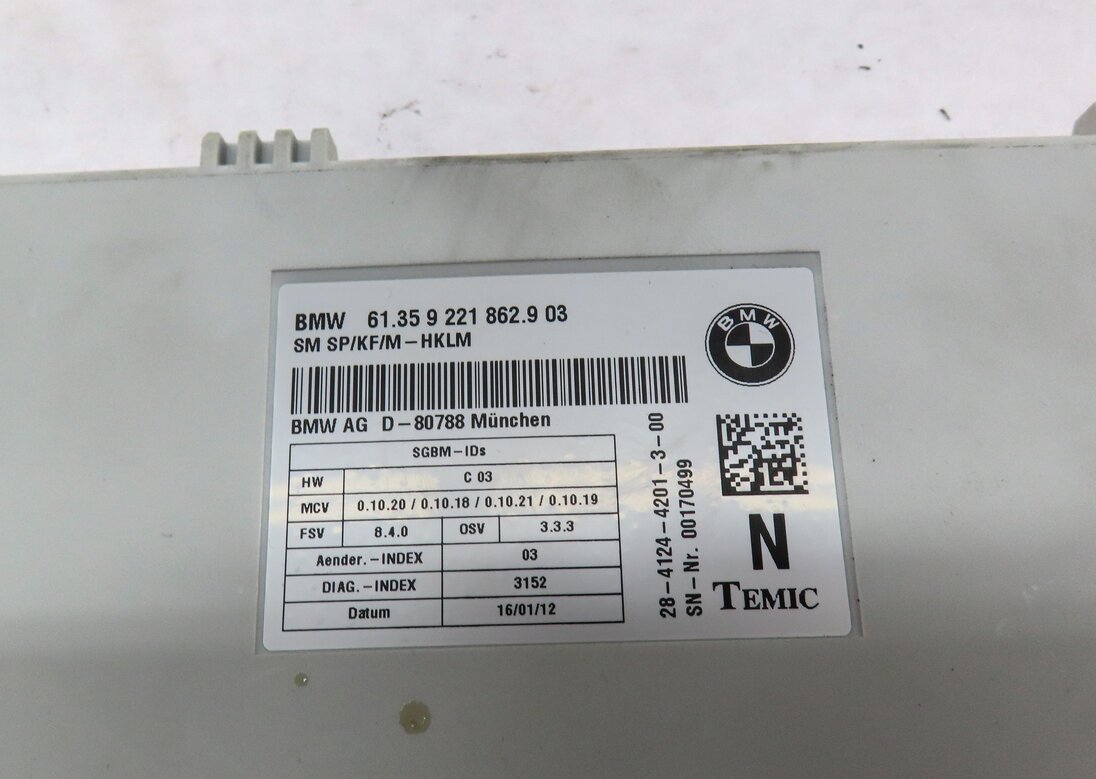 Thumbnail 4: 2011-2014 BMW X5 X5M X6 X6M (E70 E71) FRONT LEFT COMFORT SEAT CONTROL MODULE