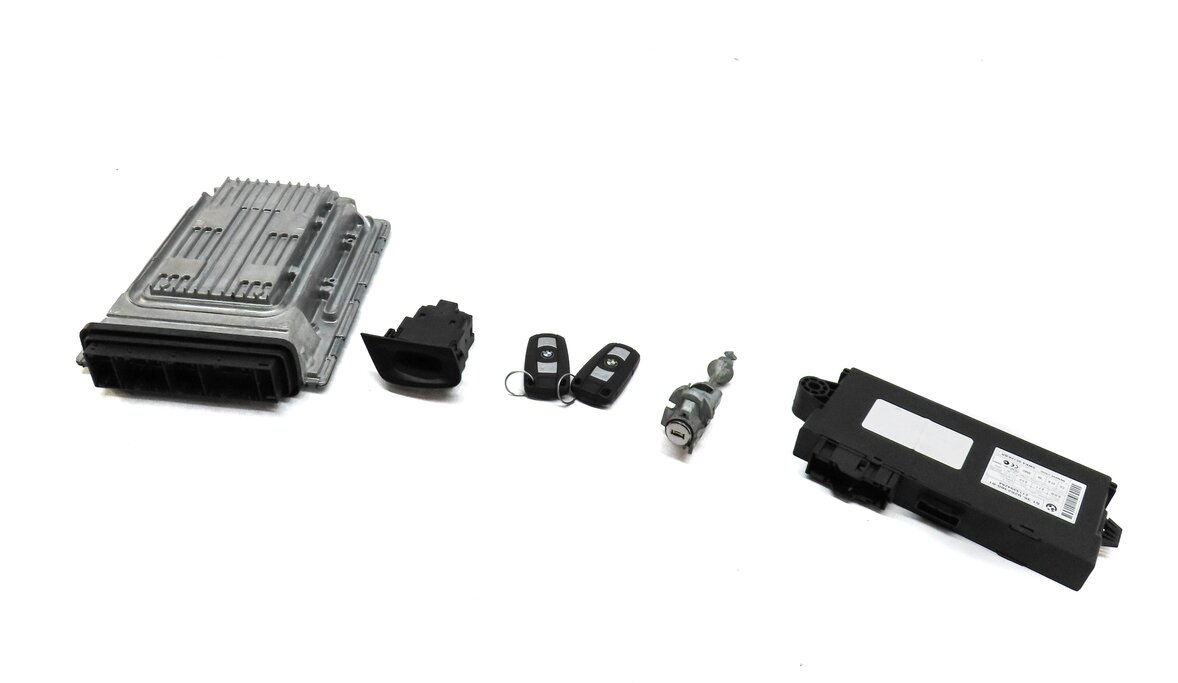 Thumbnail 1: 08-13 BMW X5 X6 (E70 E71) 4.4L N63 ENGINE DME CAS 3 IMMOBILIZER MODULE KEY SET