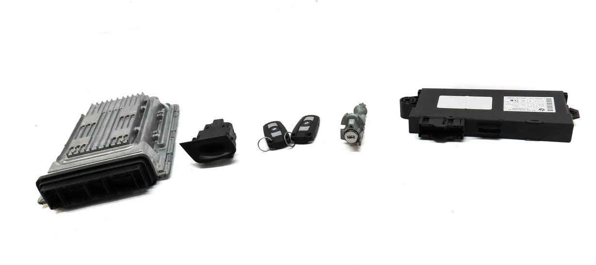 Thumbnail 2: 08-13 BMW X5 X6 (E70 E71) 4.4L N63 ENGINE DME CAS 3 IMMOBILIZER MODULE KEY SET