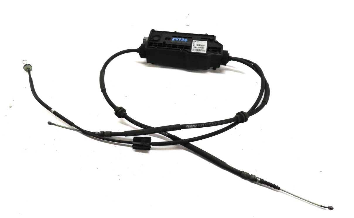 2012 BMW X5 (E70) EMERGENCY HILL PARKING E-BRAKE ACTUATOR w/ CABLES 34436850289