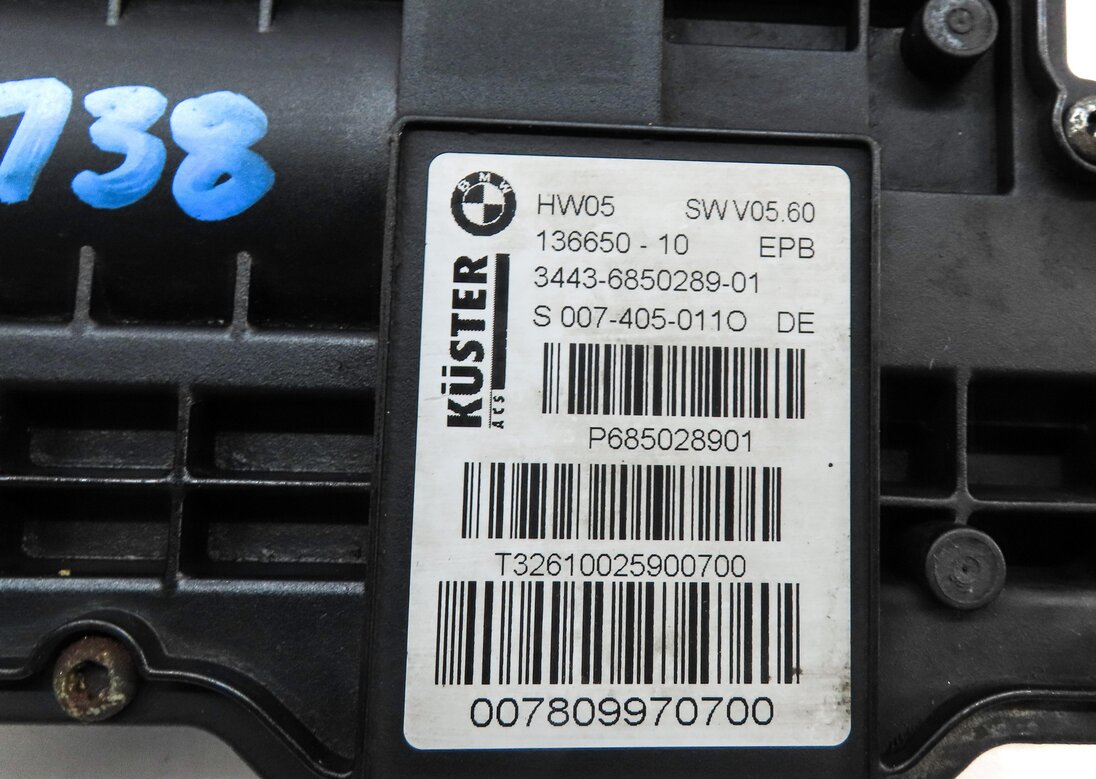 Thumbnail 7: 2012 BMW X5 (E70) EMERGENCY HILL PARKING E-BRAKE ACTUATOR w/ CABLES 34436850289