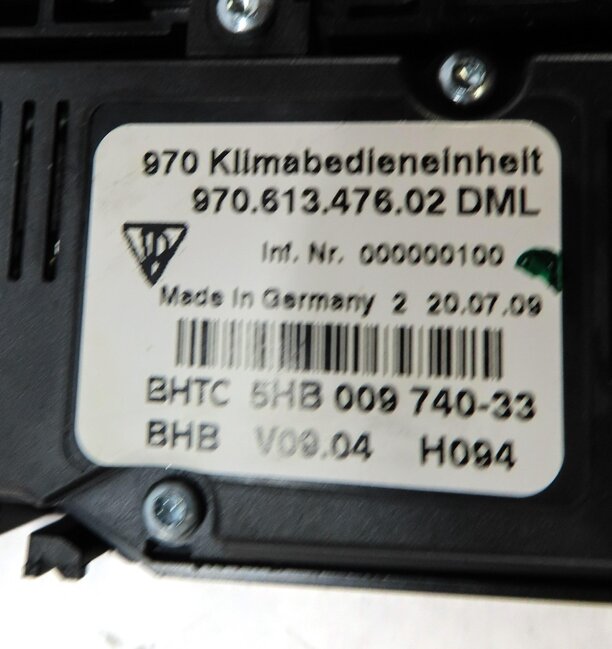 Thumbnail 6: 2010-2013 PORSCHE PANAMERA (970 G1) FRONT HEATER AC TEMPERATURE CONTROL (4-ZONE)