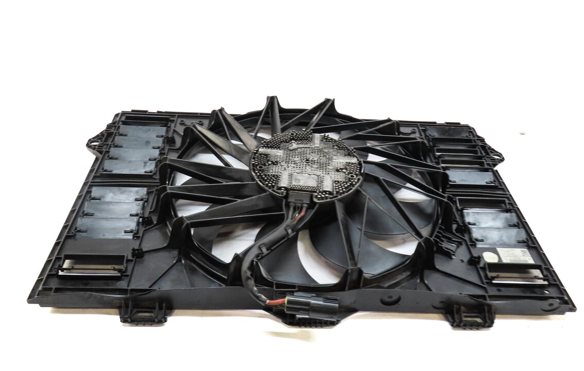 Thumbnail 5: 10-16 PORSCHE PANAMERA (970 G1) 4.8L TURBO RADIATOR COOLING FAN MOTOR w/ SHROUD