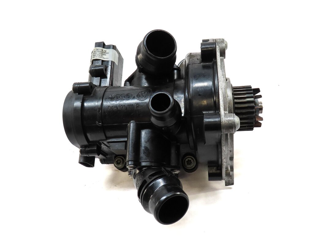 Thumbnail 2: 16-23 AUDI A3 A4 A5 A6 Q5 Q7 S3 TT 2.0L TURBO WATER PUMP w/ THERMOSTAT HOUSING