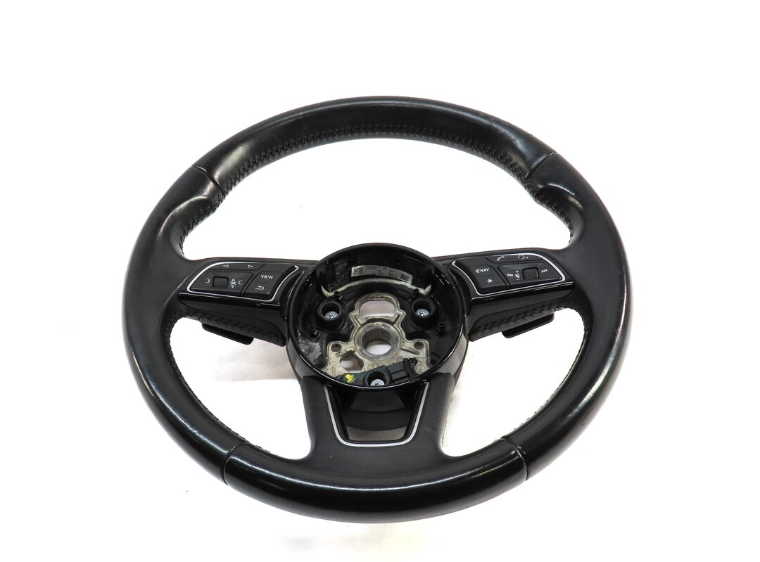Thumbnail 2: 2017-2019 AUDI A4 A5 S4 (B9 8W F5) 3-SPOKE STEERING WHEEL w/ SHIFT PADDLES