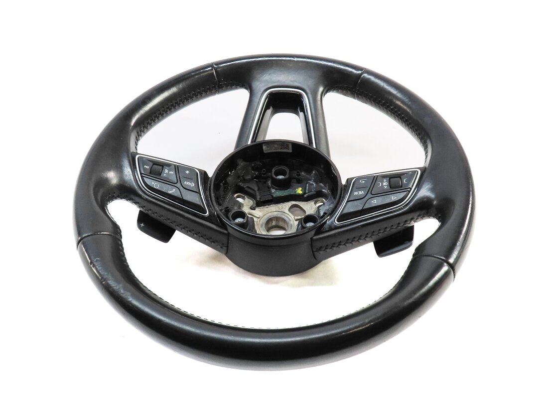 Thumbnail 3: 2017-2019 AUDI A4 A5 S4 (B9 8W F5) 3-SPOKE STEERING WHEEL w/ SHIFT PADDLES