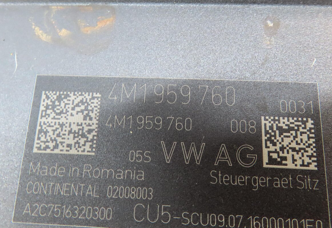 Thumbnail 4: 2017 AUDI A4 (B9 8W) FRONT LEFT DRIVER MEMORY SEAT CONTROL MODULE