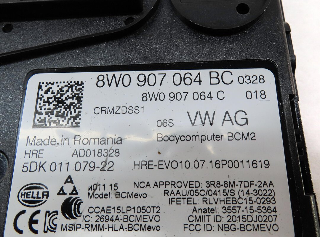 Thumbnail 4: 2017-2019 AUDI A4 (B9 8W) BODY CONTROL MODULE BCM BCM2