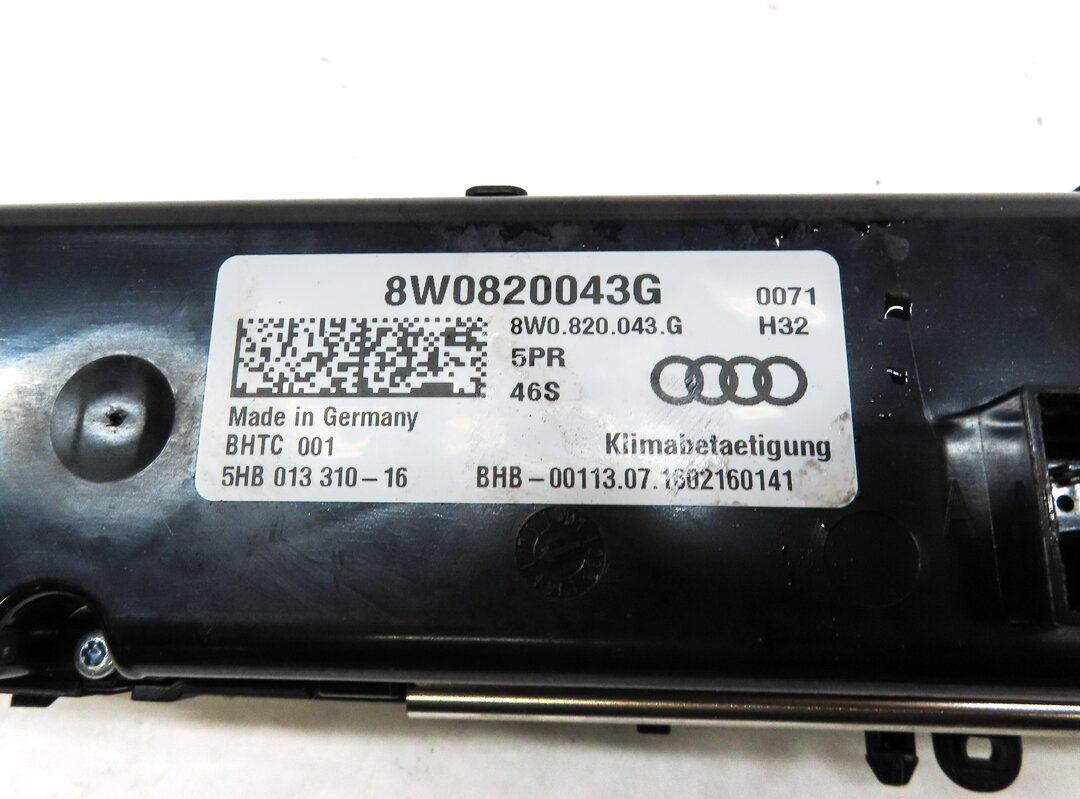 Thumbnail 4: 17-20 AUDI A4 A5 Q5 S5 SQ5 (B9 FY 8W 8W6 80A) FRONT TEMPERATURE CLIMATE CONTROL