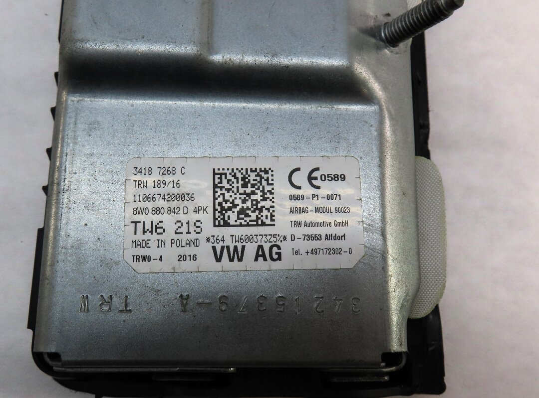 Thumbnail 5: 17-18 AUDI A4 A5 S5 (B9 8W F5) RIGHT FRONT PASSENGER KNEE AIRBAG AIR BAG (BLACK)