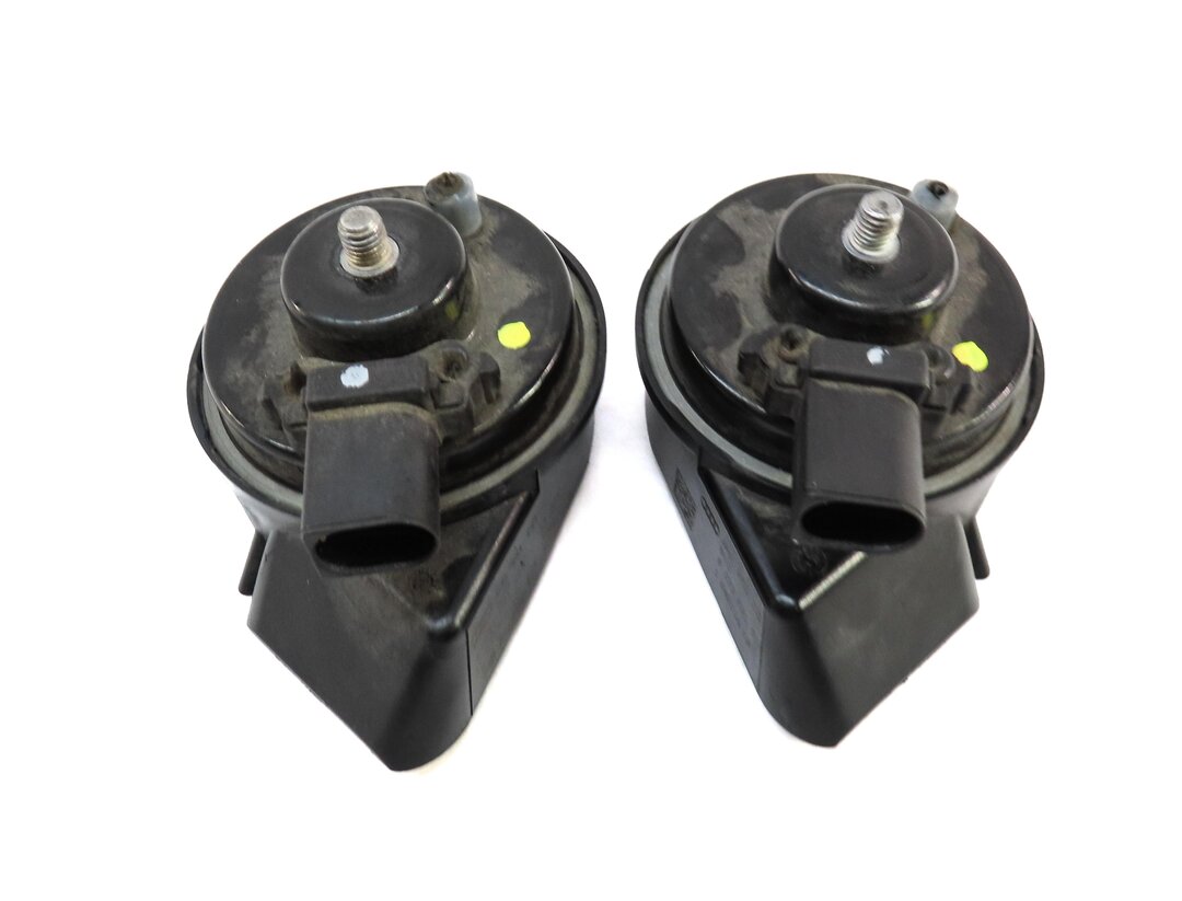 Thumbnail 3: 2012-2020 AUDI A6 S6 A7 S7 RS7 A8 S8 (C7 D4) HIGH & LOW TONE SAFETY HORN SET-2