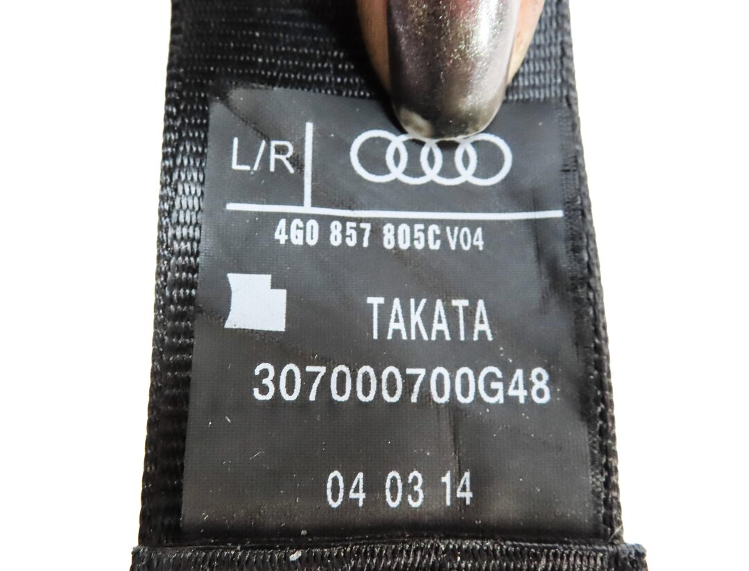 Thumbnail 5: 2014 AUDI A6 (C7) REAR RIGHT SEATBELT SEAT BELT RETRACTOR (BLACK) 4G0857805C