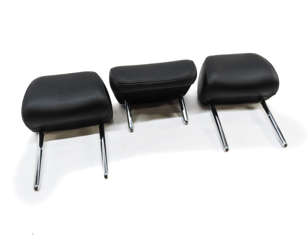 Thumbnail 1: 13-16 A4 S4 12-18 A6 S6 C7 B8 REAR LEFT RIGHT CENTER SEAT HEADREST SET 2 (BLACK)
