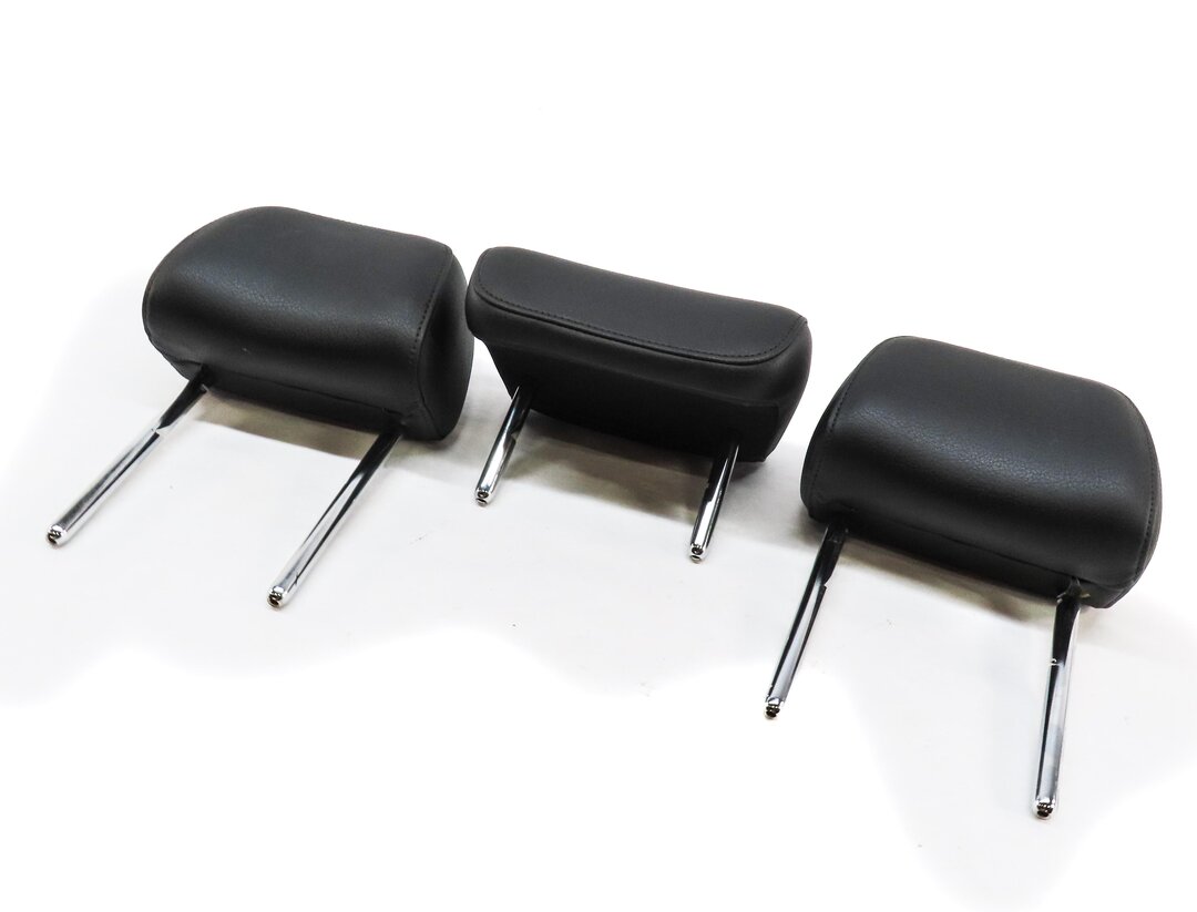 Thumbnail 3: 13-16 A4 S4 12-18 A6 S6 C7 B8 REAR LEFT RIGHT CENTER SEAT HEADREST SET 2 (BLACK)