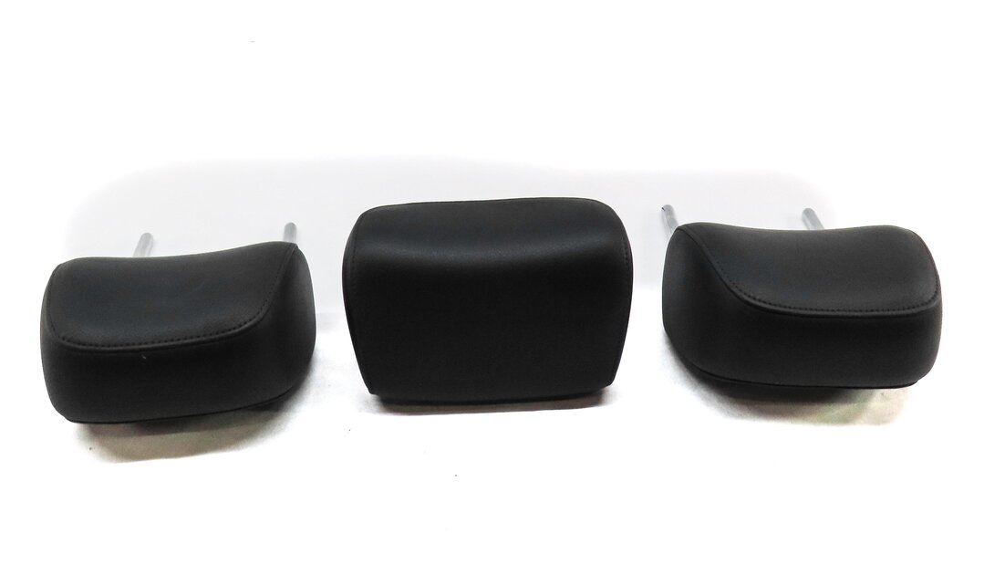 Thumbnail 4: 13-16 A4 S4 12-18 A6 S6 C7 B8 REAR LEFT RIGHT CENTER SEAT HEADREST SET 2 (BLACK)