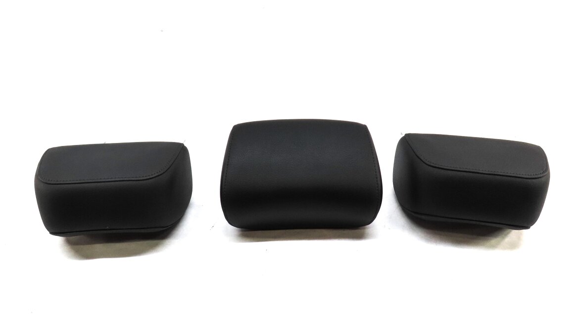 Thumbnail 5: 13-16 A4 S4 12-18 A6 S6 C7 B8 REAR LEFT RIGHT CENTER SEAT HEADREST SET 2 (BLACK)